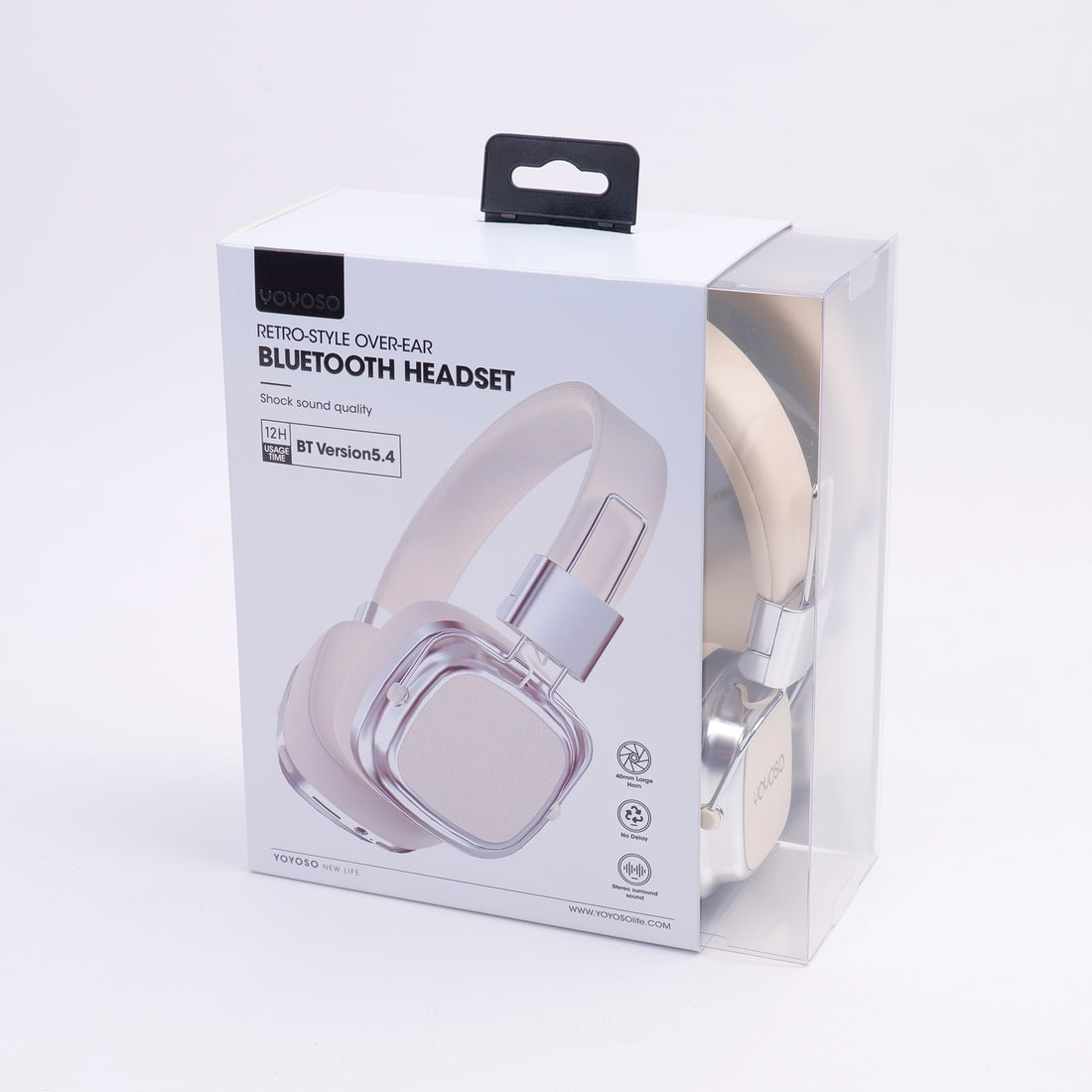 AUDIFONOS BLUETOOTH RETRO - BLANCOS
