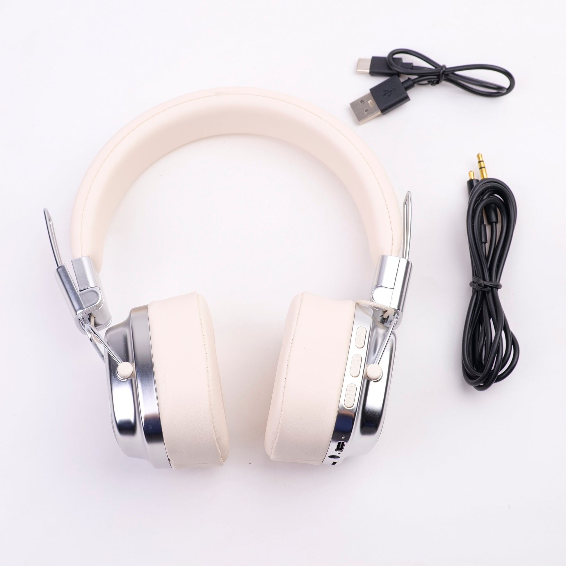 AUDIFONOS BLUETOOTH RETRO - BLANCOS