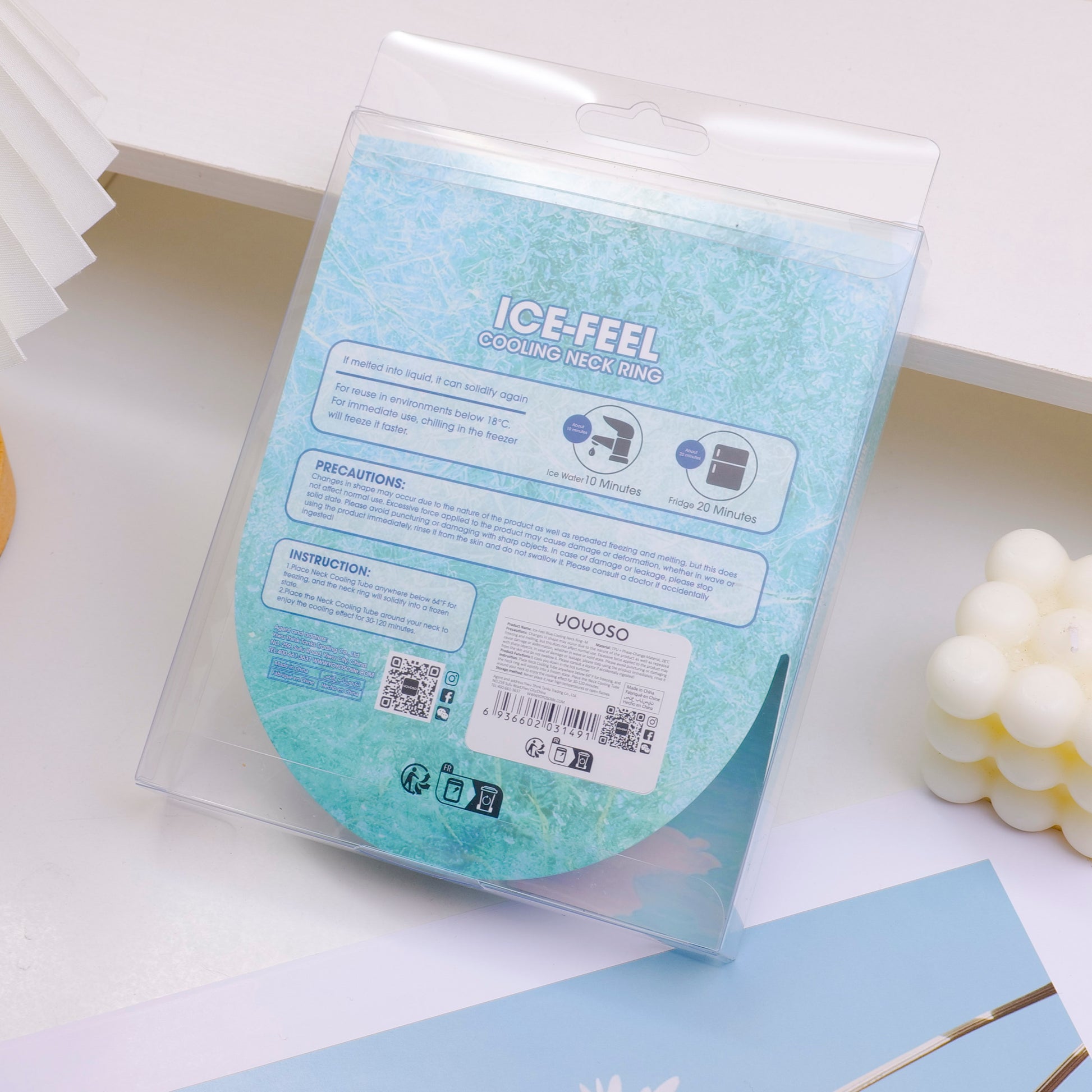 BOLSA DE HIELO PARA EL CUELLO AZUL - M