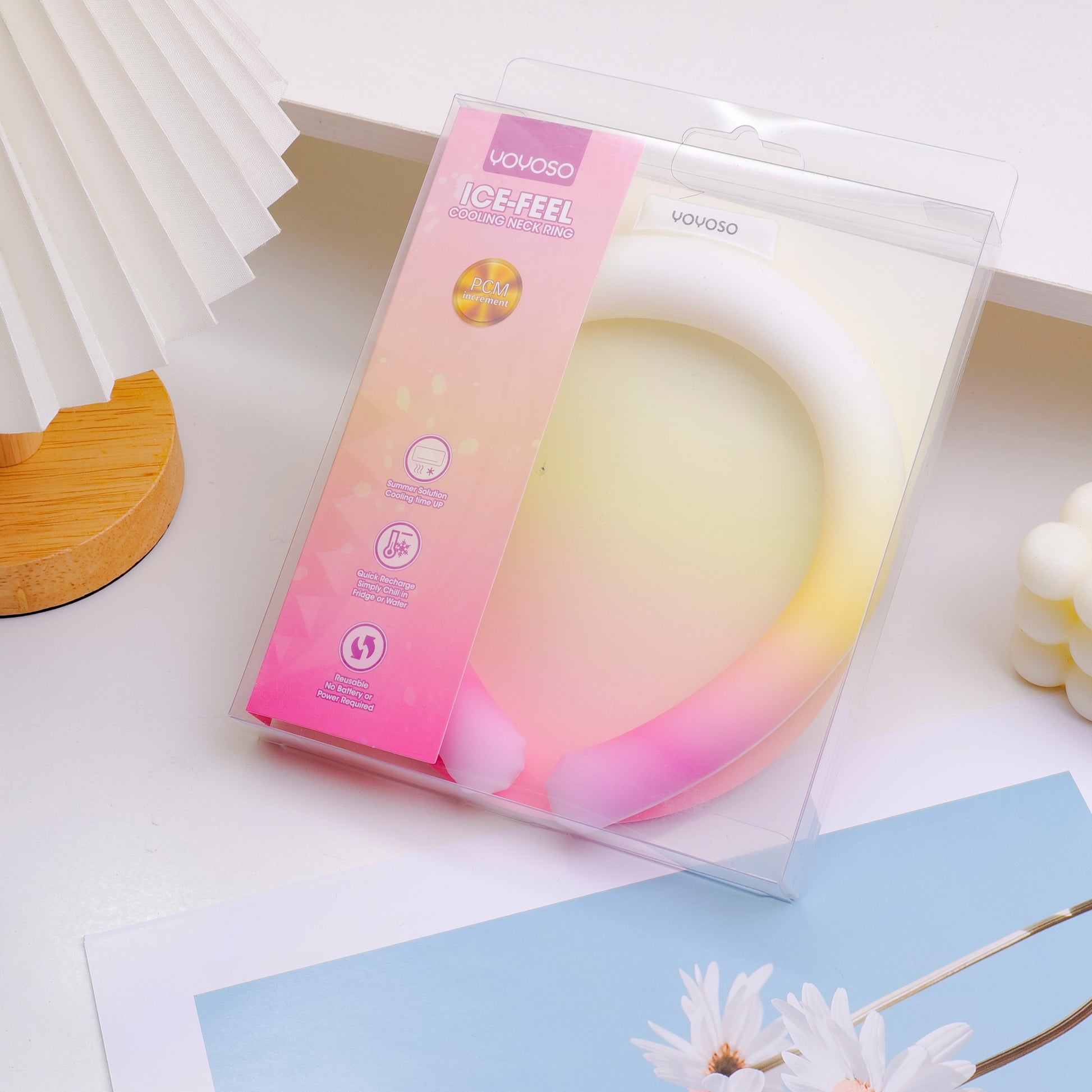 BOLSA DE HIELO PARA EL CUELLO ROSADA - M