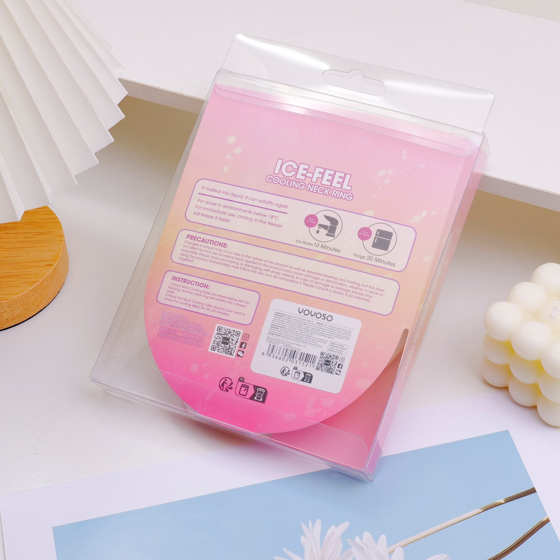 BOLSA DE HIELO PARA EL CUELLO ROSADA - M