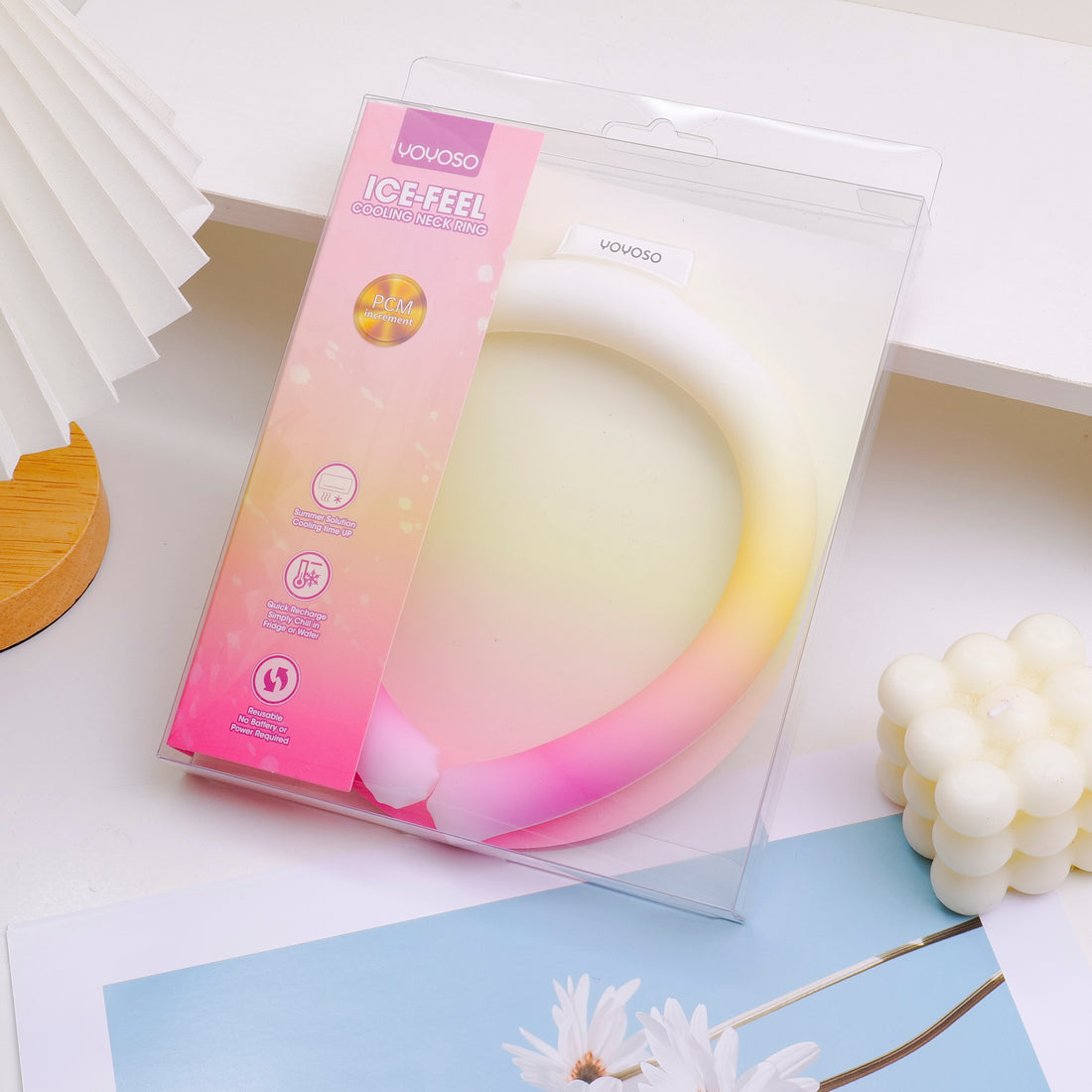 BOLSA DE HIELO PARA EL CUELLO ROSADA - L