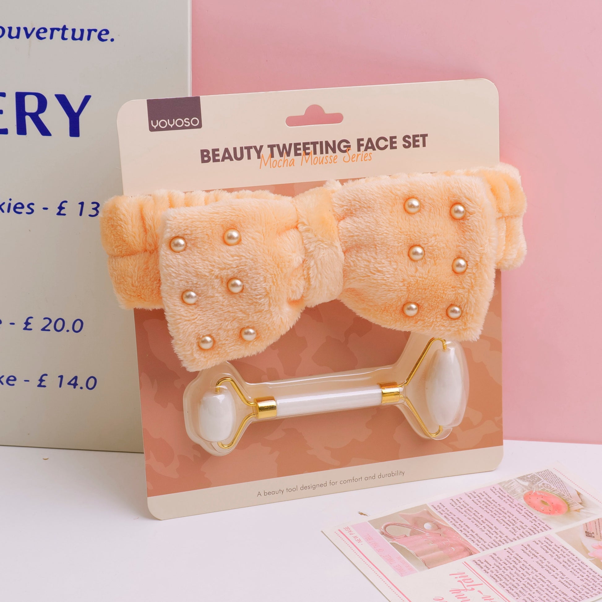 SET DE BELLEZA - DIADEMA Y ROLLER