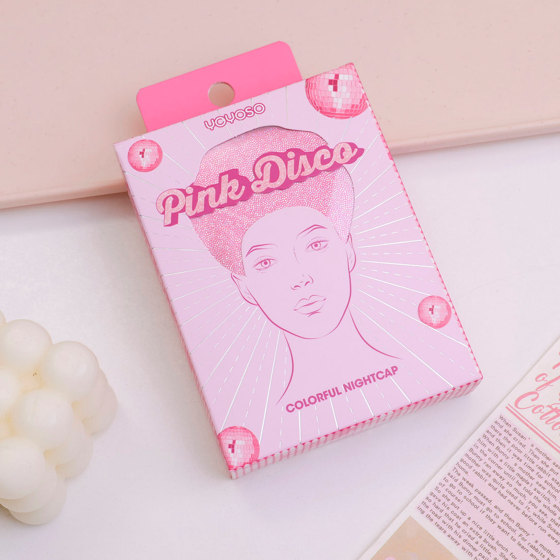 GORRO PARA DORMIR - ROSADO