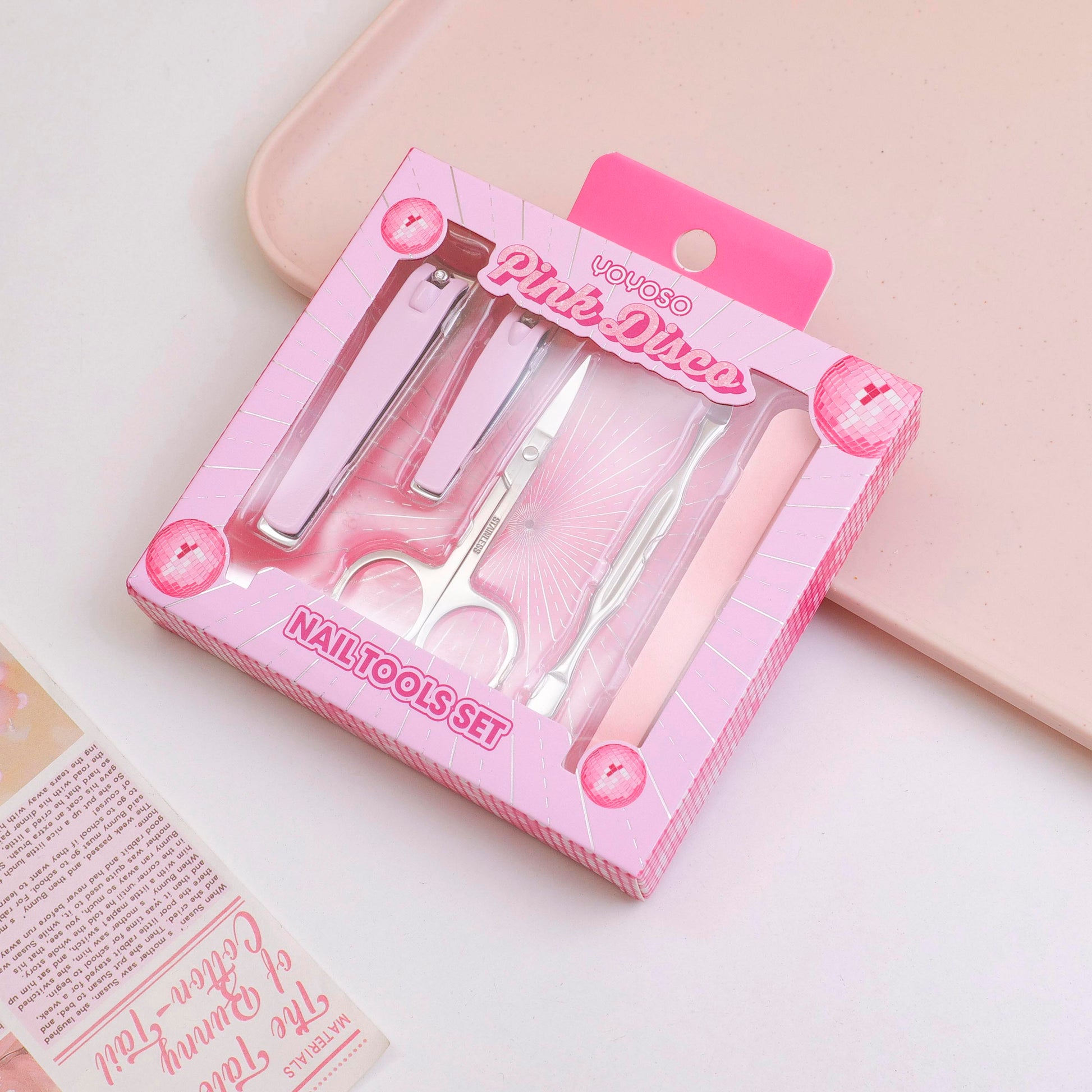 SET DE UÑAS ROSADO - 5UND