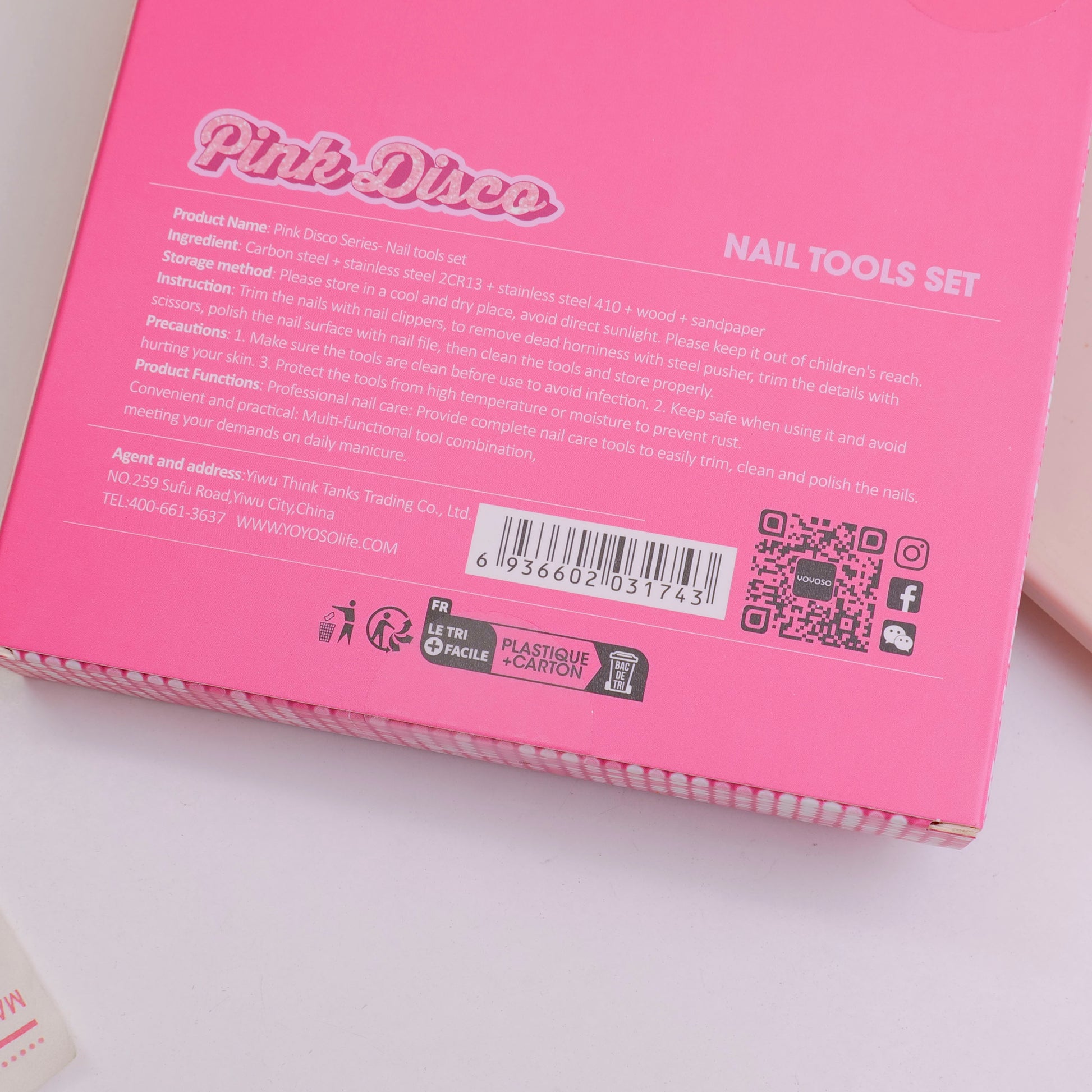 SET DE UÑAS ROSADO - 5UND