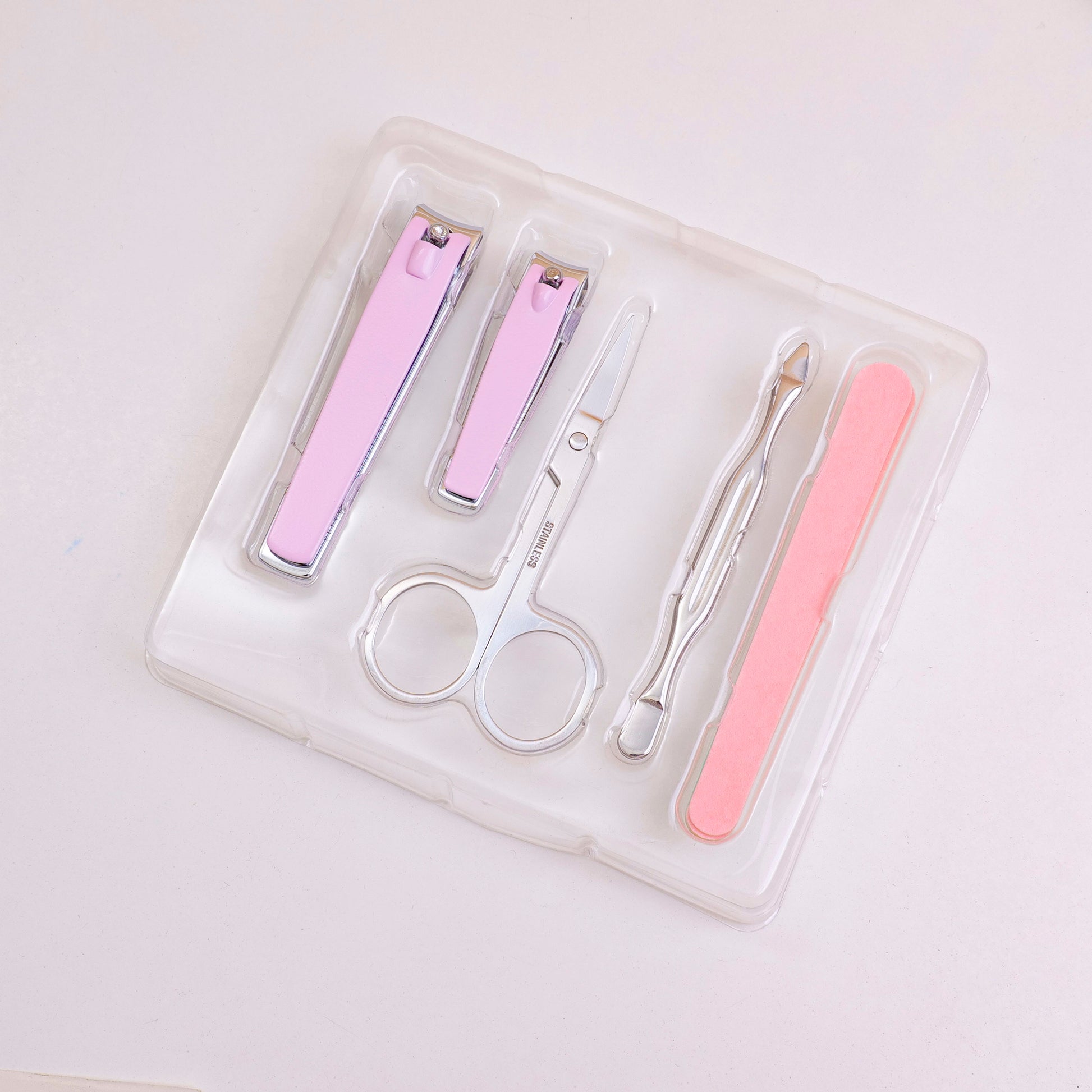 SET DE UÑAS ROSADO - 5UND