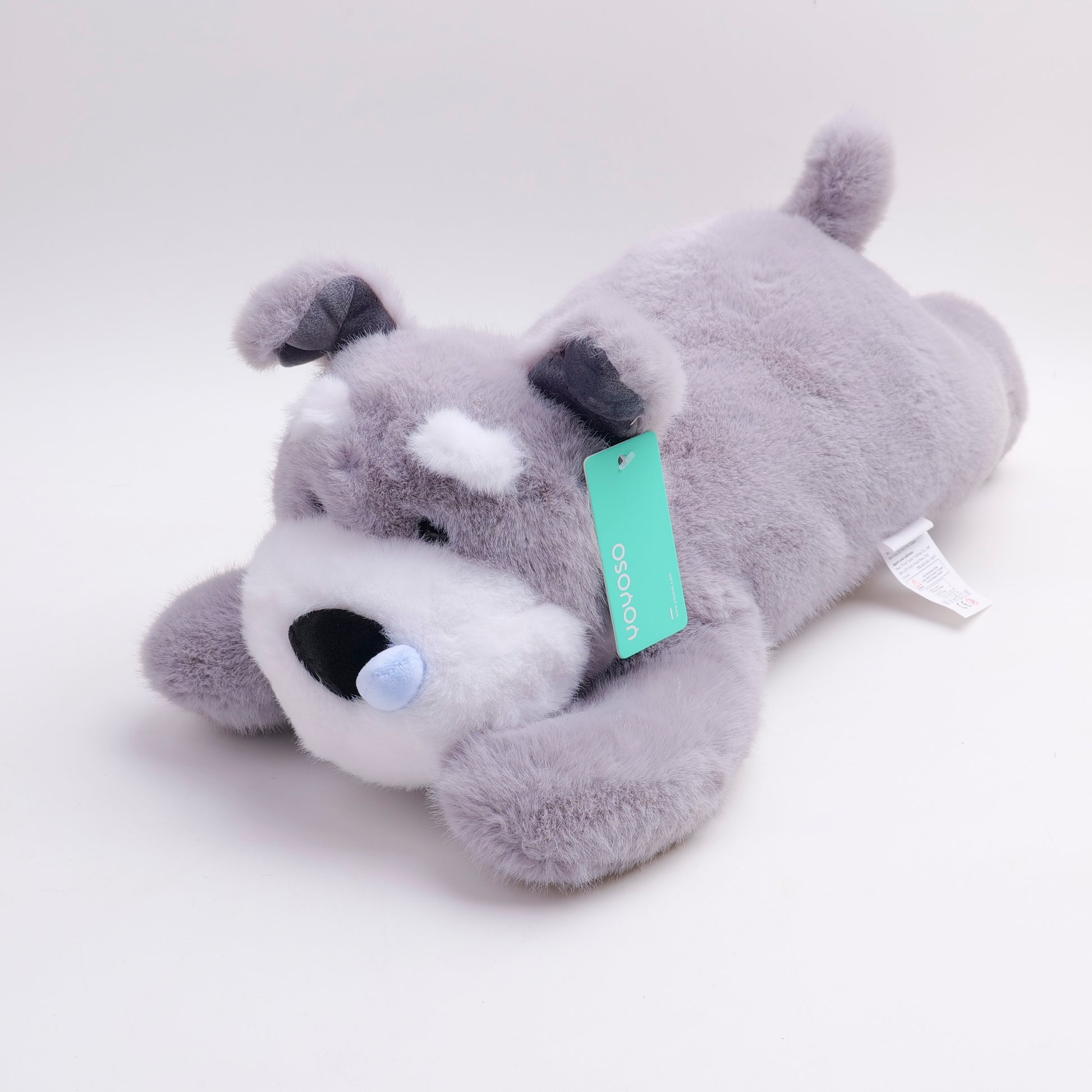 FIGURA DECORATIVAS - PERRITO SCHNAUZER ACOSTADO - 60CM