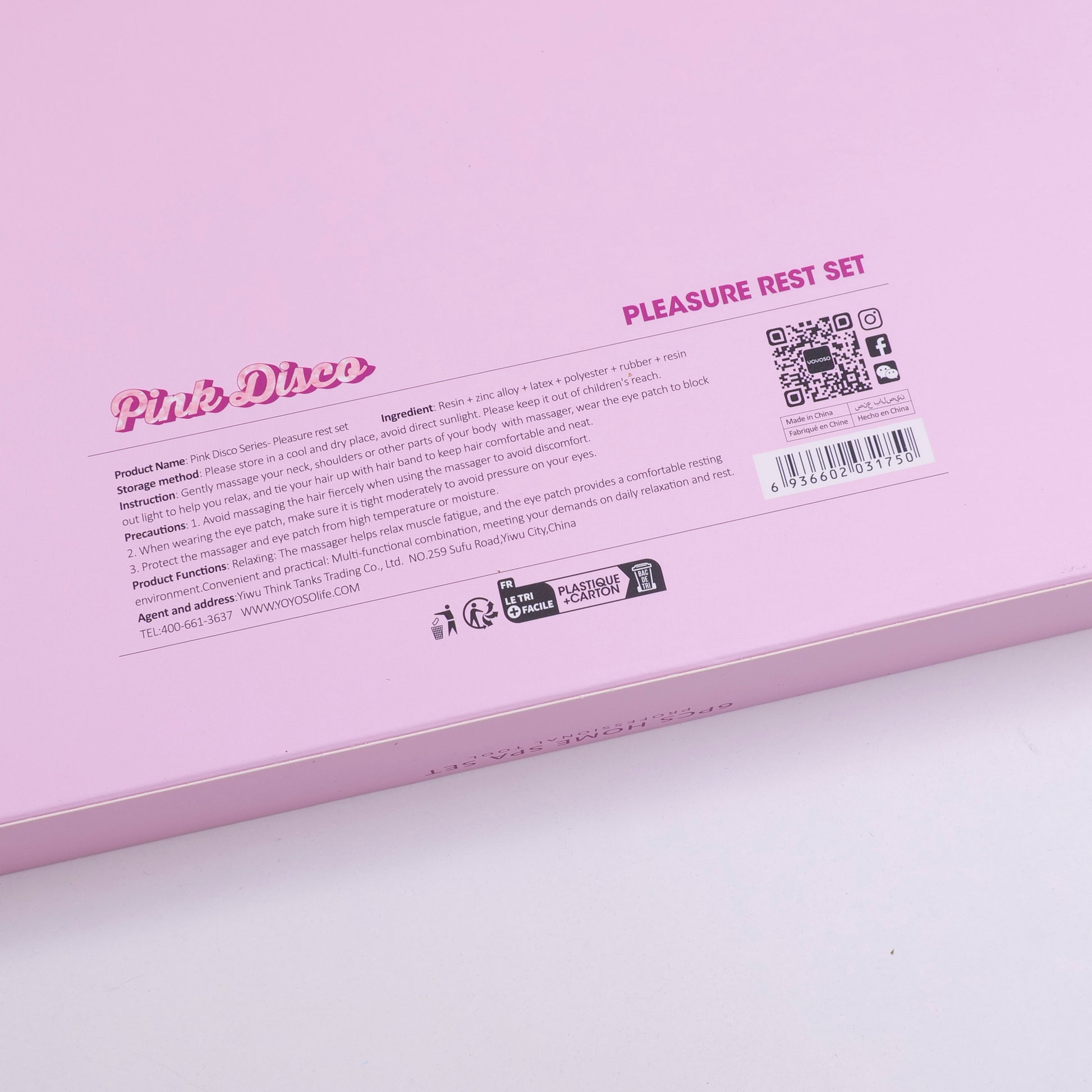 SET DE DESCANDO - ANTIFAZ , COLITAS & ROLLER