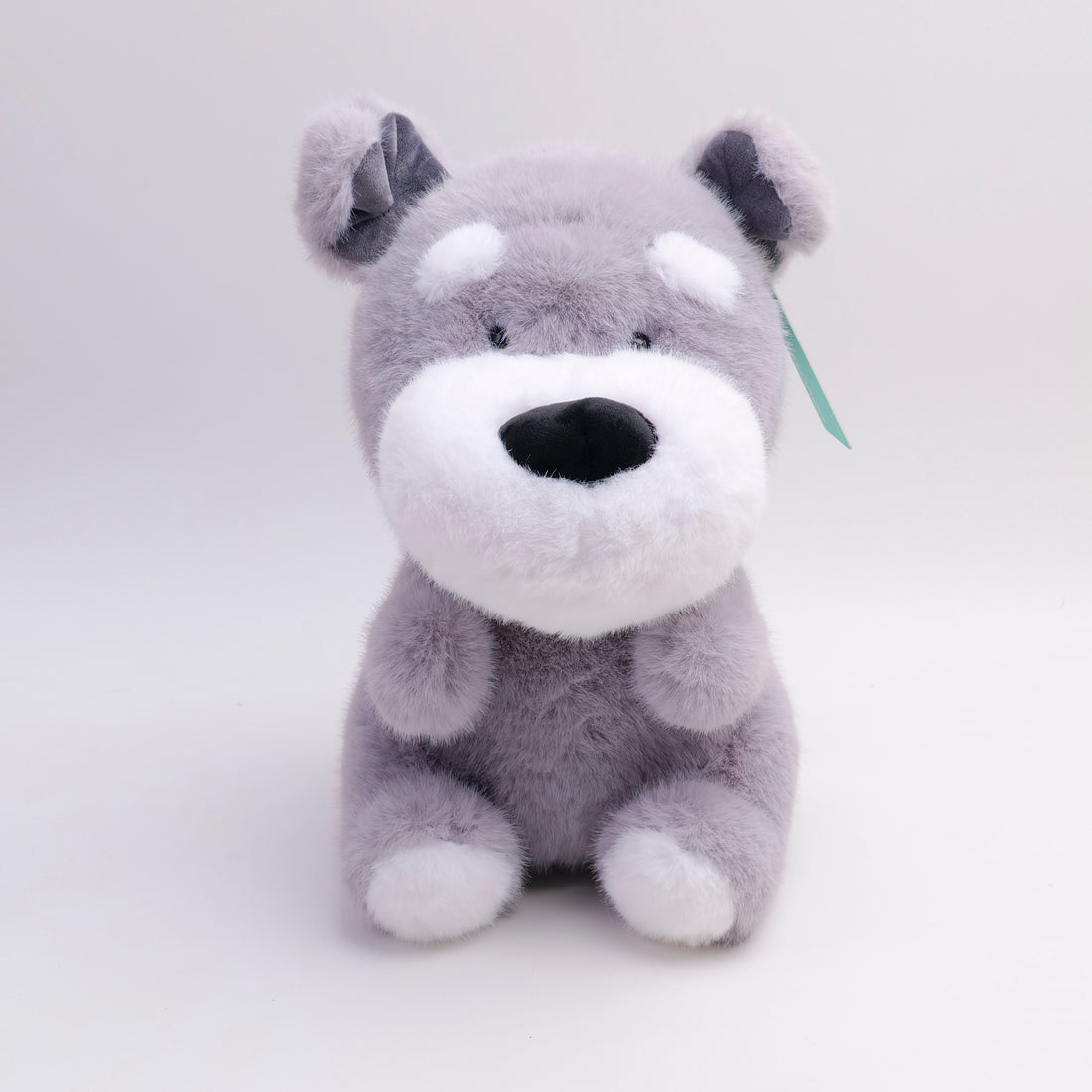 PELUCHES - PERRITO SCHNAUZER SENTADO - 28CM