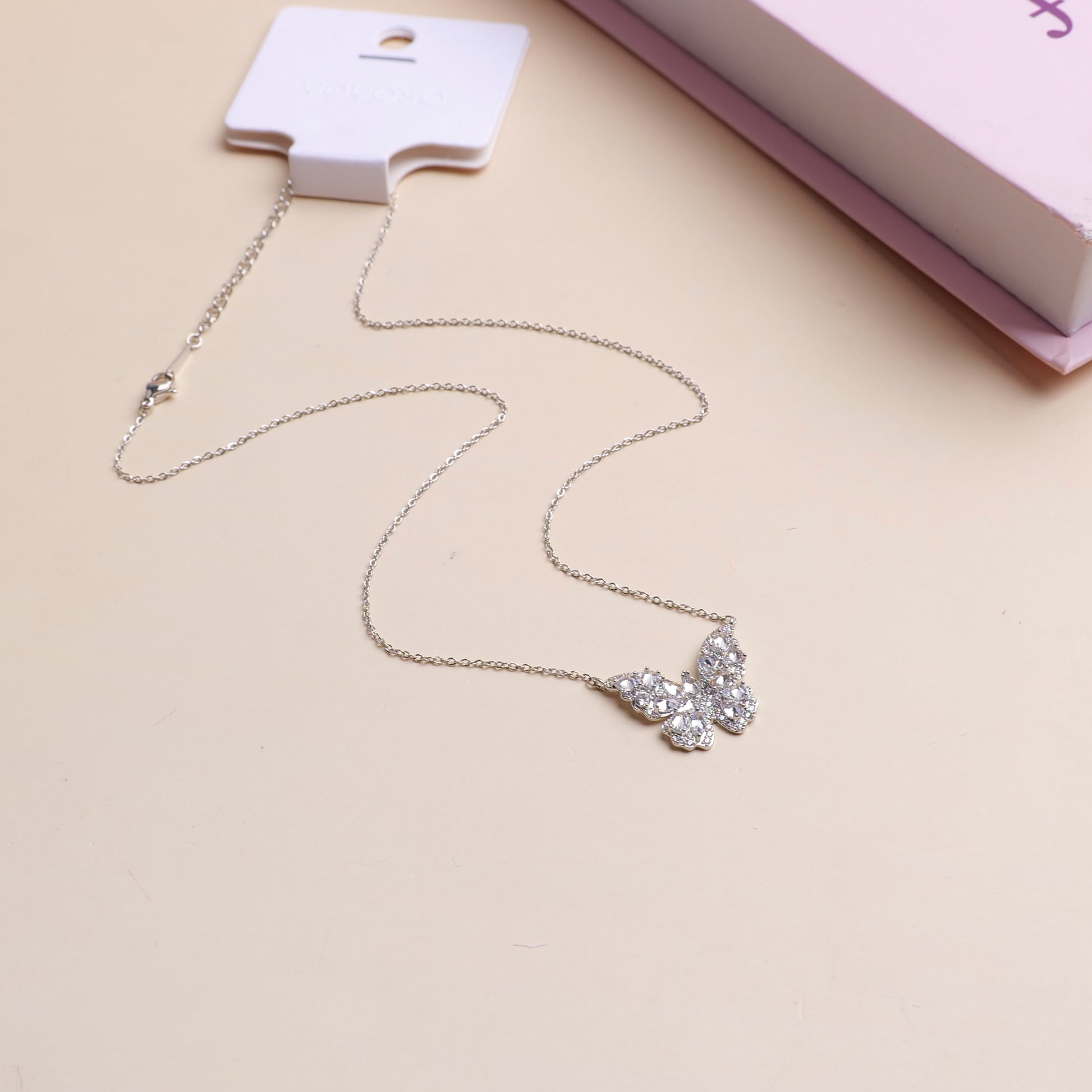 CADENA PLATEADA - MARIPOSA