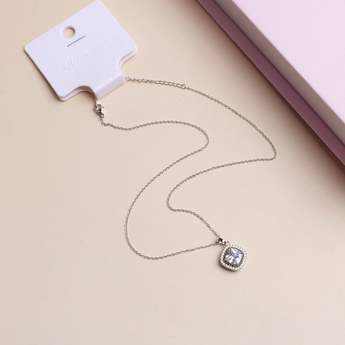 CADENA PLATEADA - CUADRADO