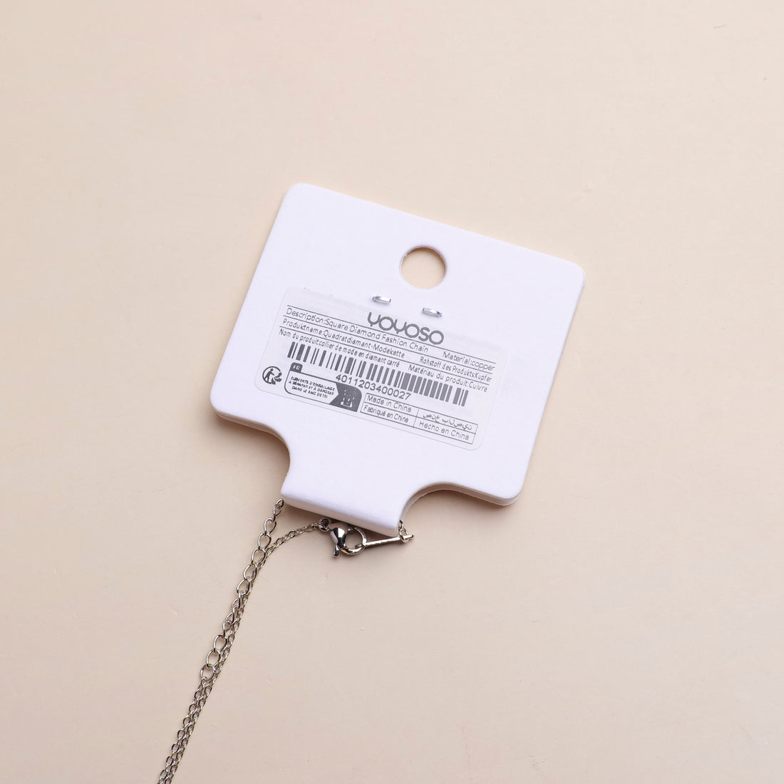 CADENA PLATEADA - CUADRADO