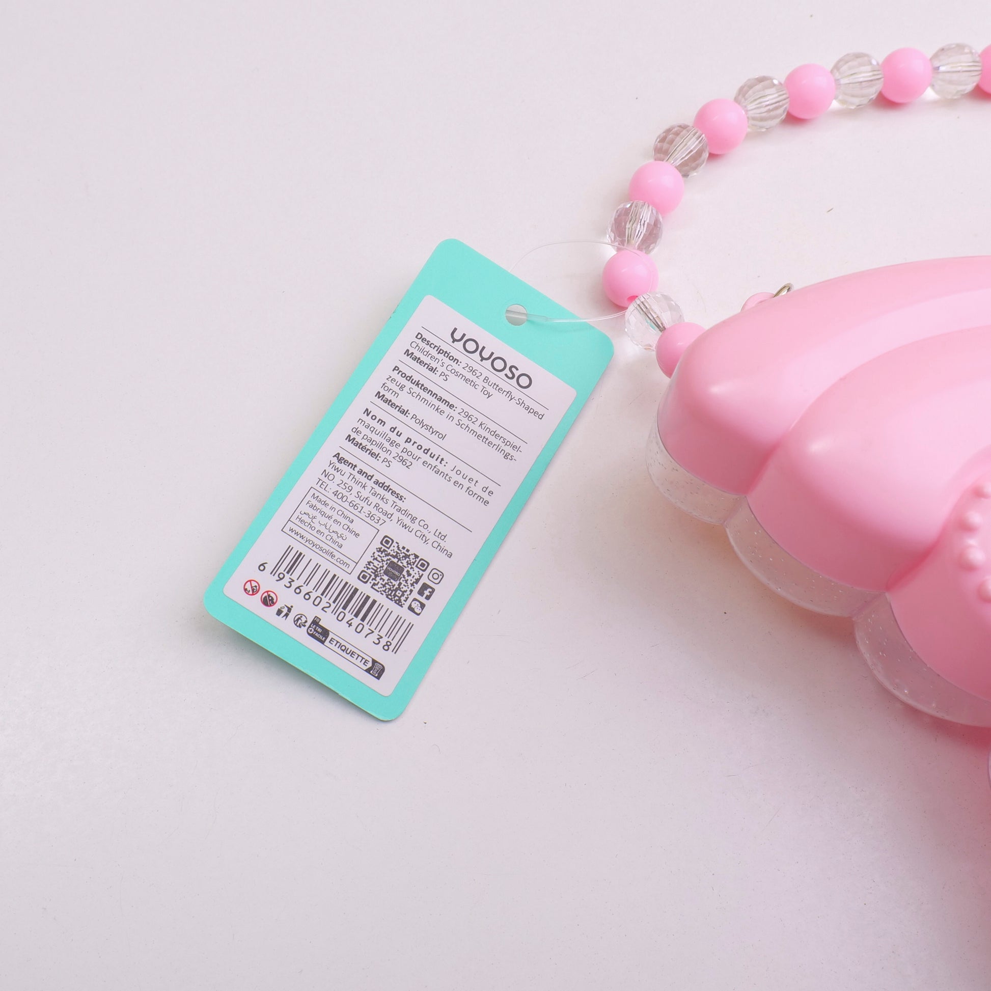 CARTERA EN FORMA DE MARIPOSA CON MAQUILLAJES PARA NIÑAS