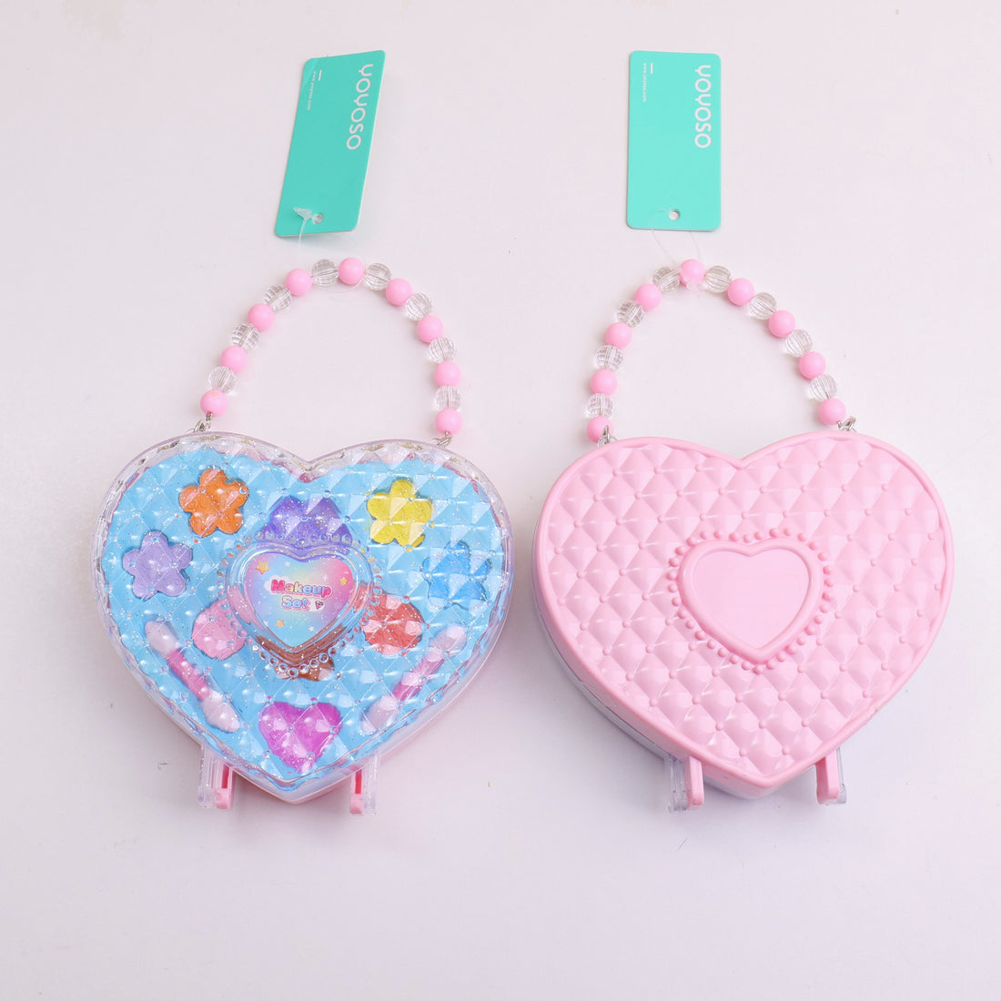 CARTERA EN FORMA DE CORAZON CON MAQUILLAJES PARA NIÑAS