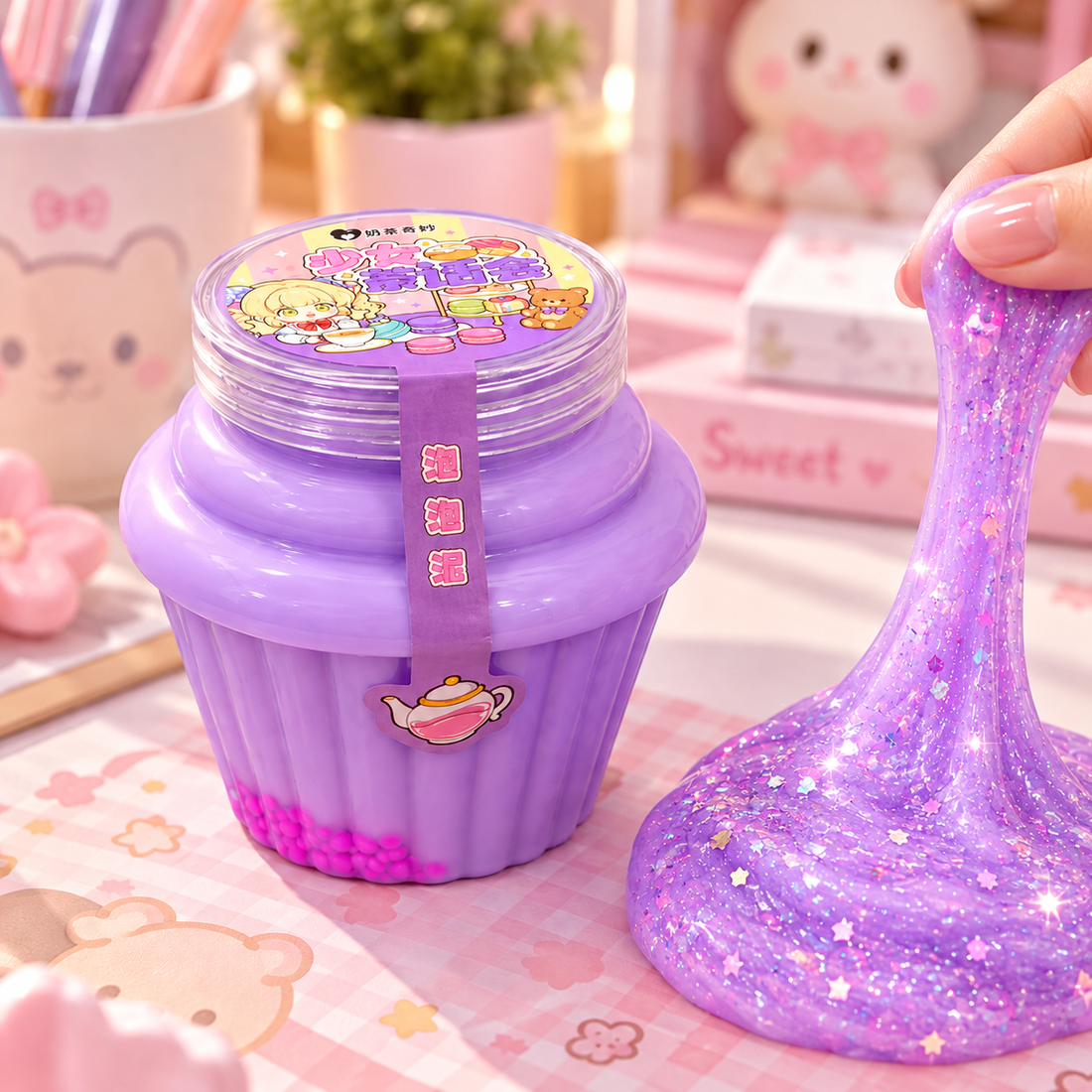 Slime Sensorial Suave en Envase de Cupcake – yoyoso