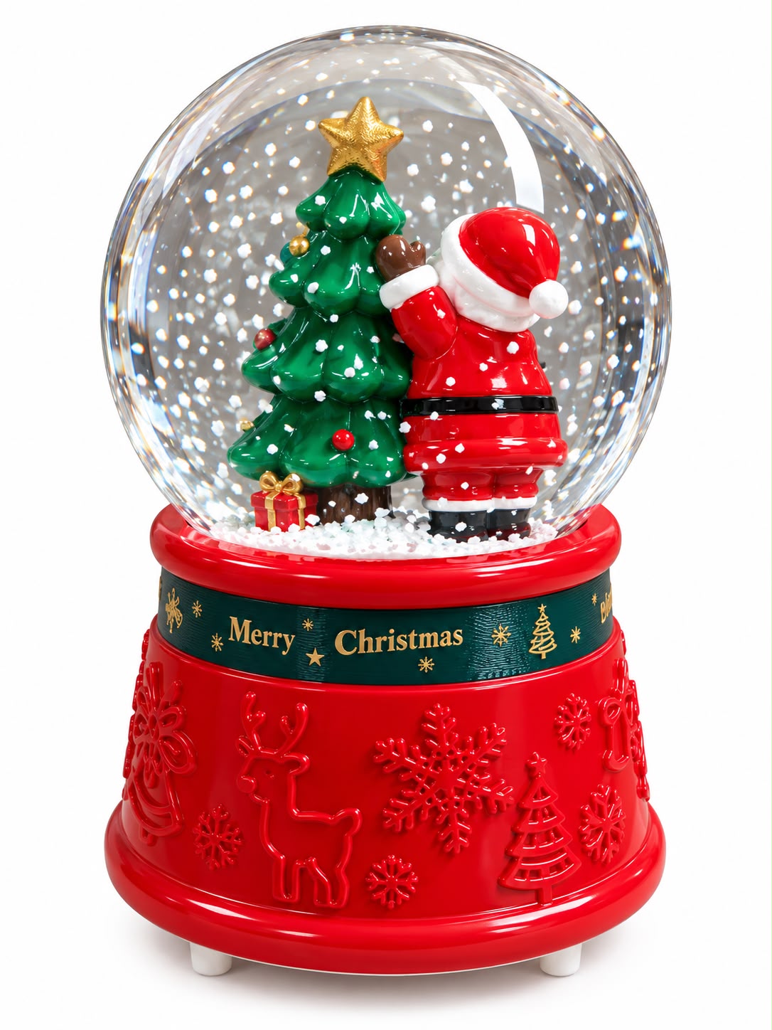Bola de Cristal Navideña Papá Noel y Árbol Yoyoso