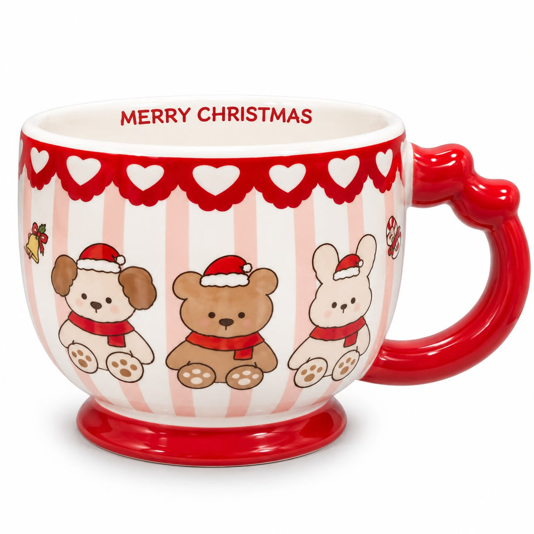 Taza Navideña Merry Christmas con Animales 350 Ml