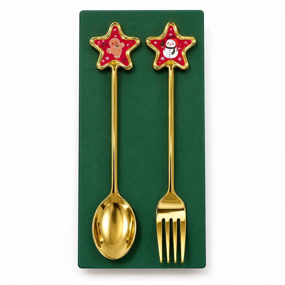 Set Cuchara y Tenedor Navideño Estrella Yoyoso