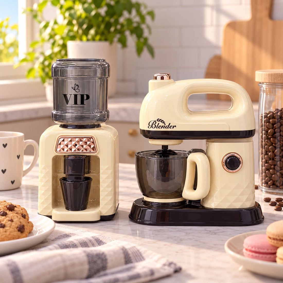Set de Cocina Infantil con Batidora y Cafetera de Juguete Yoyoso