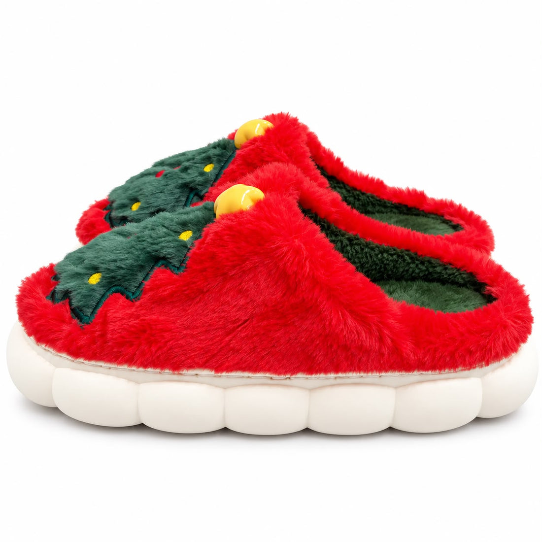 Pantuflas de Navidad Árbol Rojo  Talla 38-39 Yoyoso