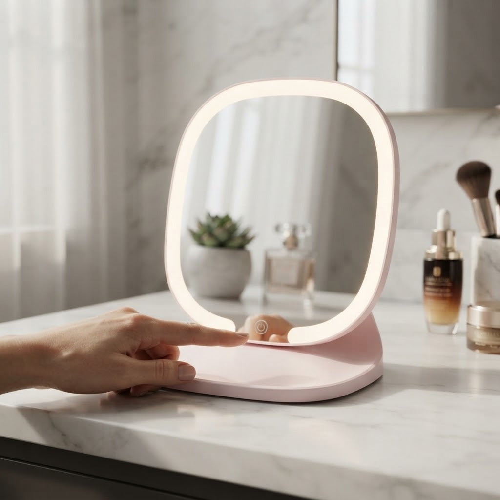 Espejo LED plegable de plástico para maquillaje – Yoyoso