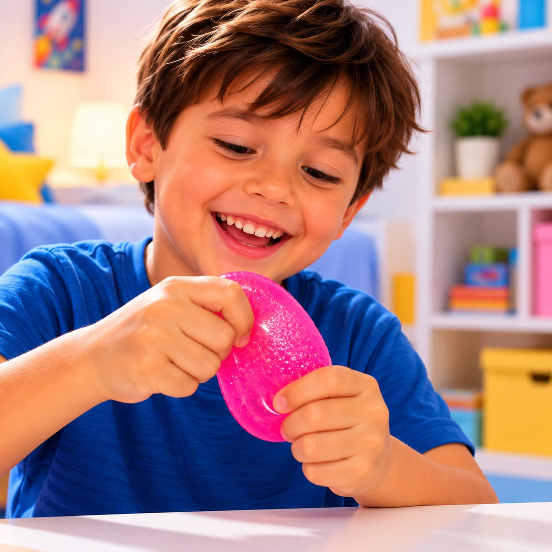 Squishy Cuadrado Sensorial Antiestrés Rosado – yoyoso