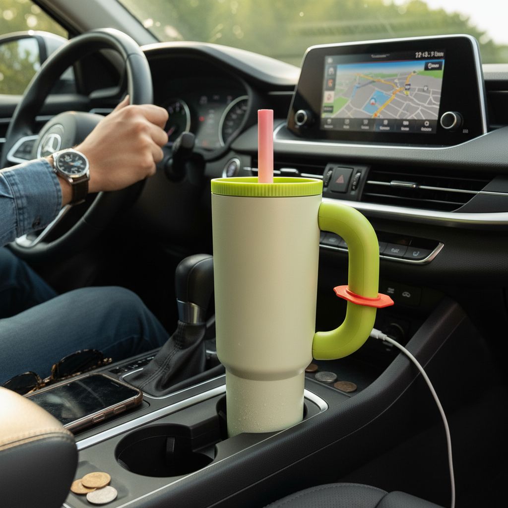 Termo Térmico Insulado 1200ml con Asa y Pitillo para Bebidas Frías y Calientes Yoyoso