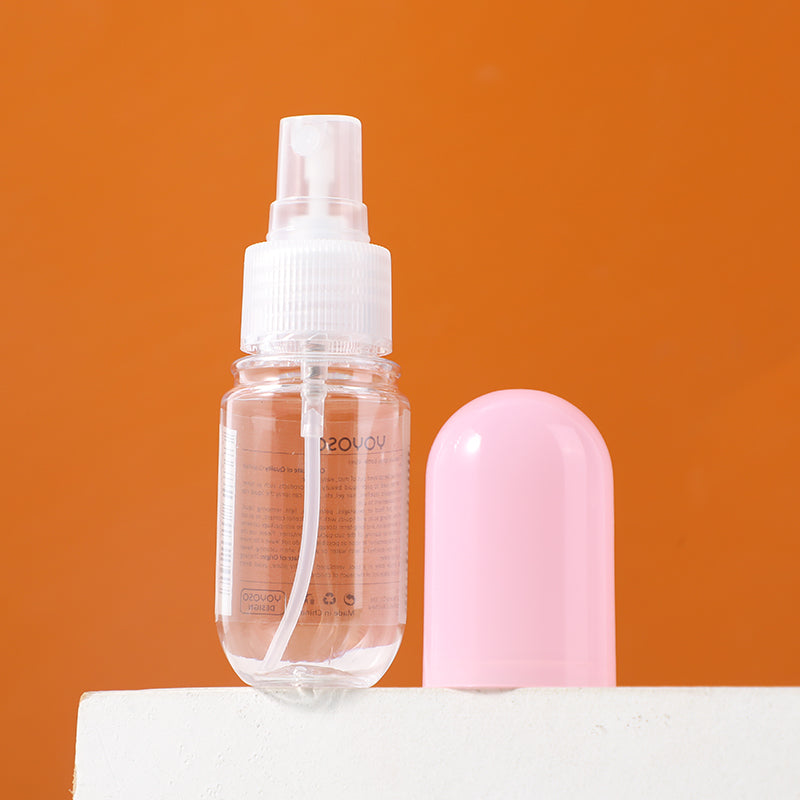 Frasco de Viaje Atomizador Recargable de 45ml con Tapa Protectora Rosa Yoyoso