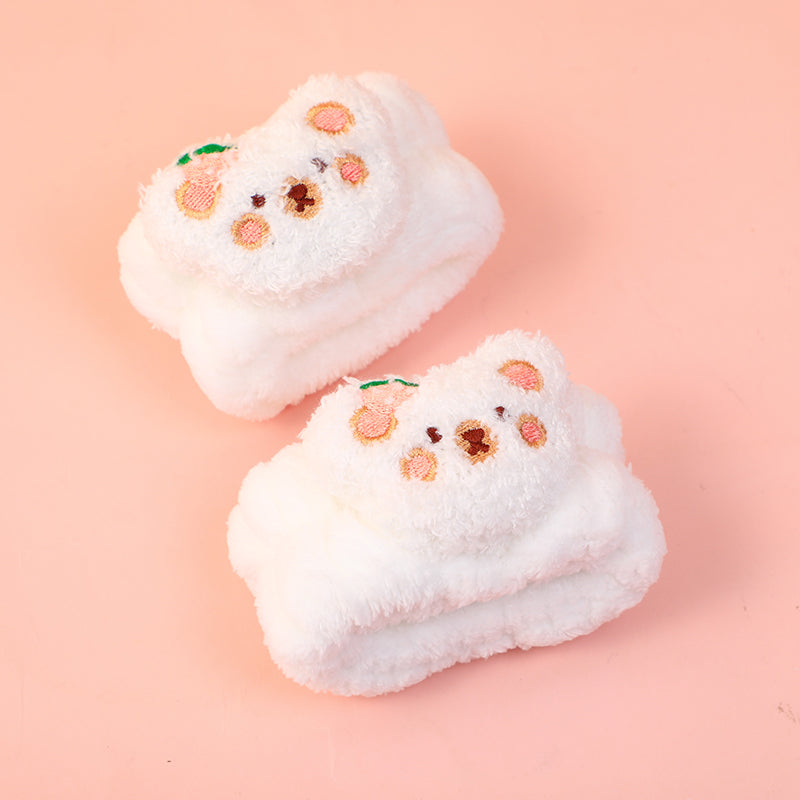 Set de Muñequeras de Felpa para Lavado de Cara Absorbentes 2 Piezas Yoyoso