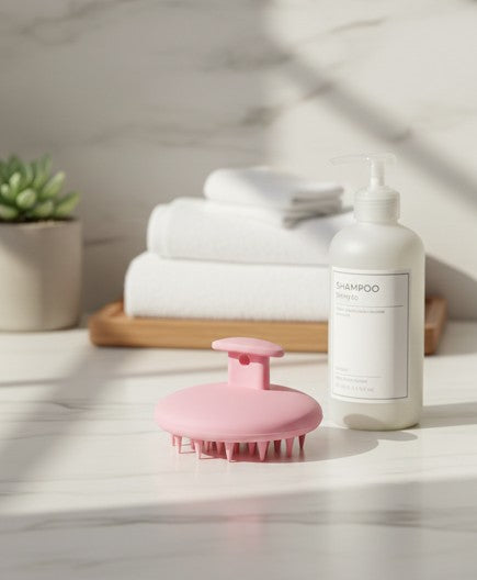 Cepillo Masajeador Capilar Exfoliante de Silicona para Crecimiento y Salud del Cabello Yoyoso