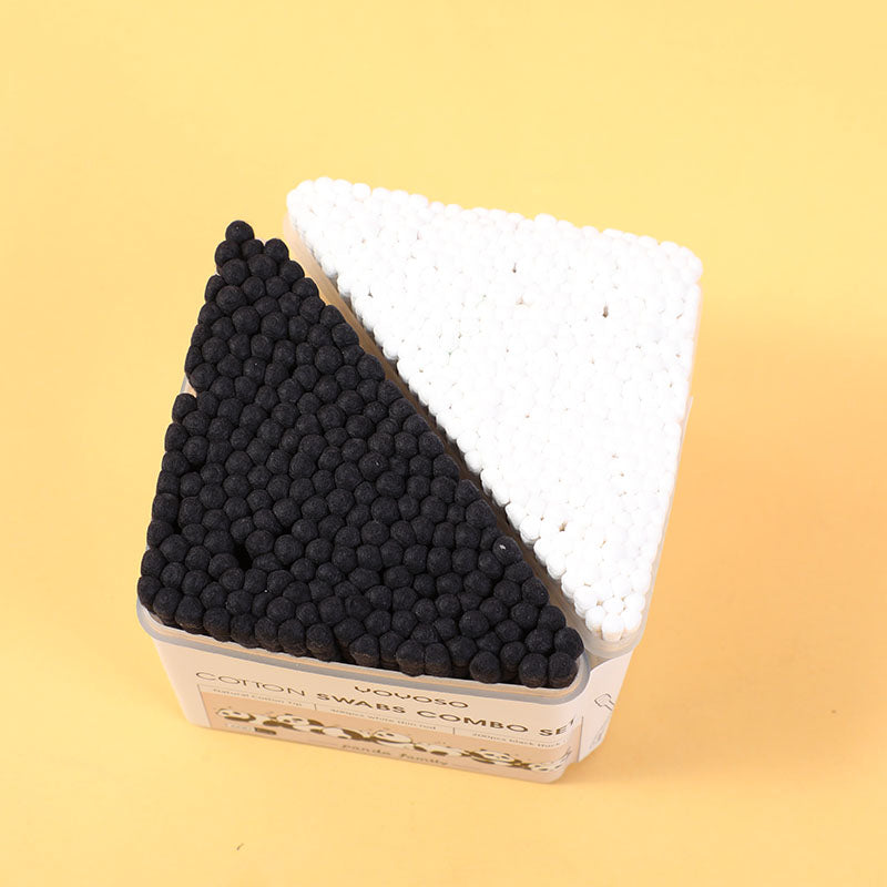 Set de Copitos de Algodón 600 Piezas en Estuche Organizador Yoyoso