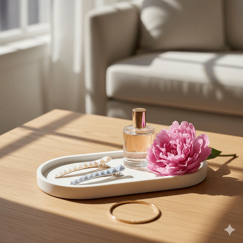 Set de Pinzas de Cabello con Textura Geométrica Rosadas Yoyoso