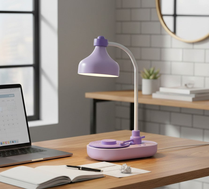 Lámpara de Escritorio LED Recargable Morada Yoyoso