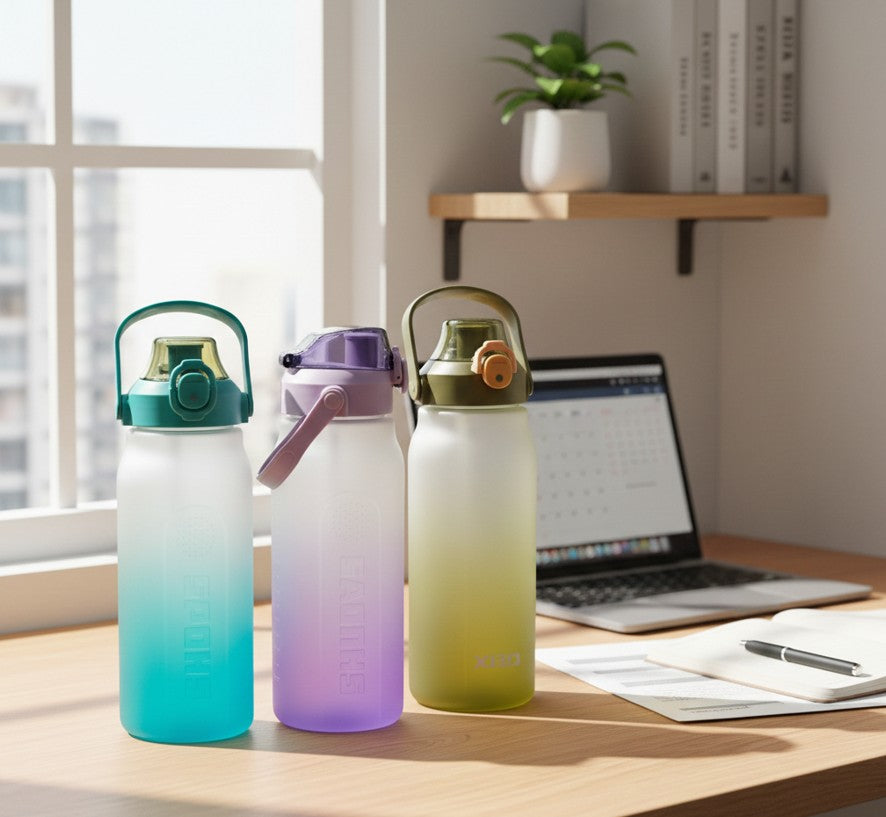 Termo Deportivo 2Lt con Marcador de Tiempo y Pitillo Acabado Mate Antideslizante Yoyoso