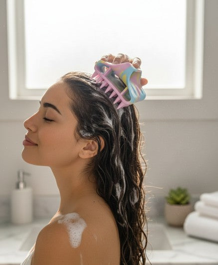 Cepillo Masajeador Capilar de Silicona Exfoliante de Cuero Cabelludo Yoyoso