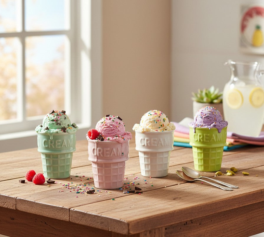 Bowls Para Helado de Cerámica Premium Tonos Pastel Yoyoso