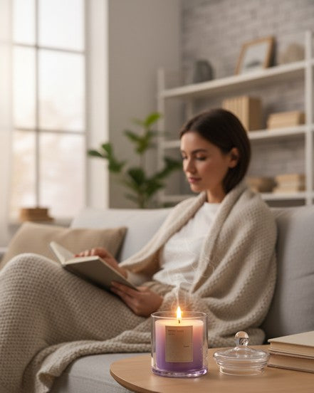 Vela Aromática Frasco de Vidrio con Tapa para Hogar y Meditación Yoyoso